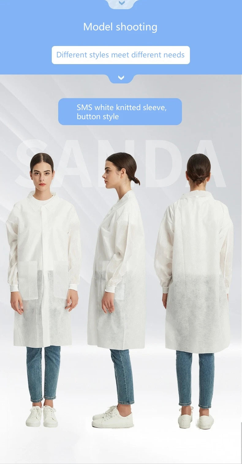 Roupas de Trabalho Protetoras Descartáveis – Pacote com 10 Unidades