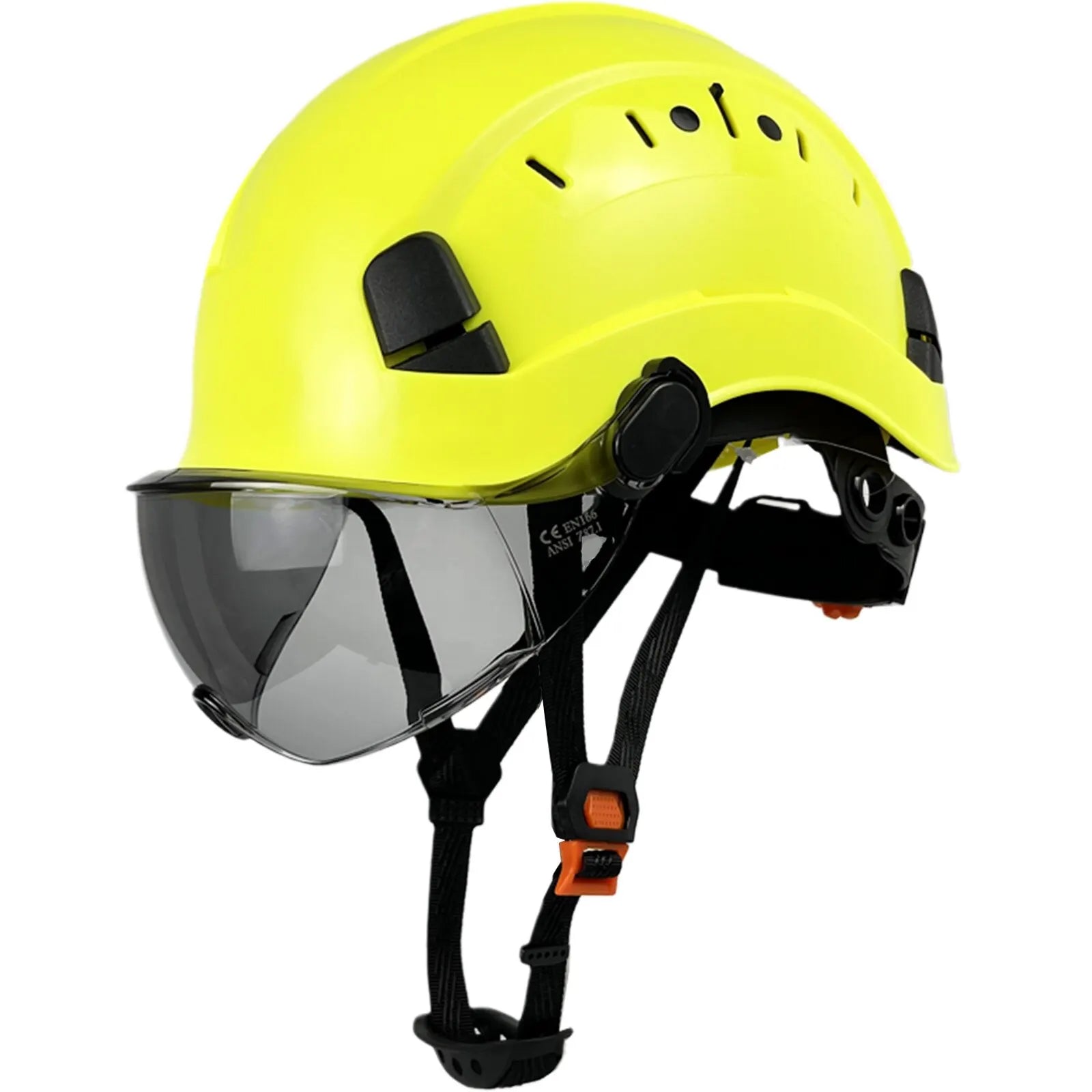 Capacete de Segurança Profissional com Viseira Integrada – Certificações CE & ANSI