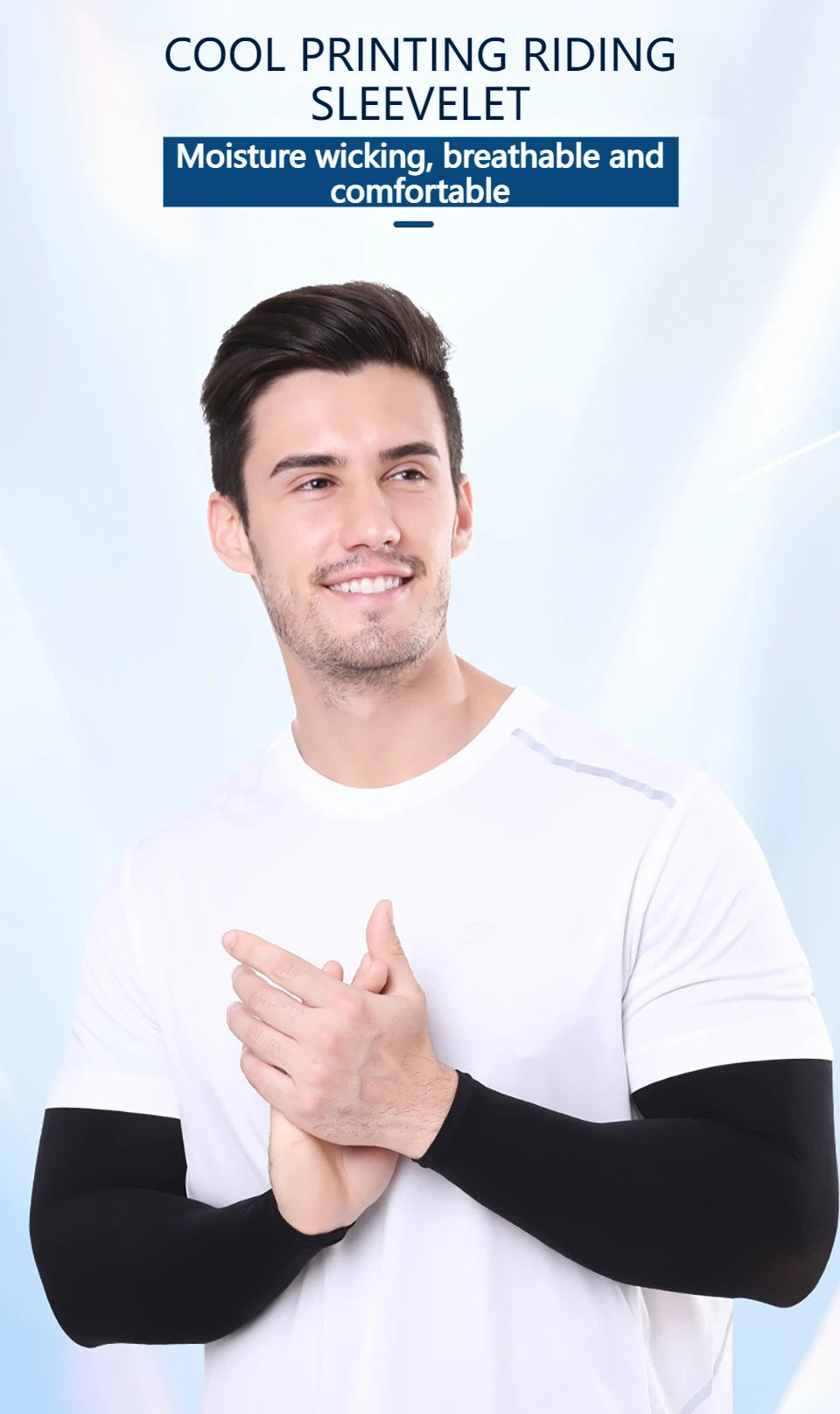 Manguitos de Resfriamento com Proteção Solar UV – GTUBIKE® (Par Unissex)