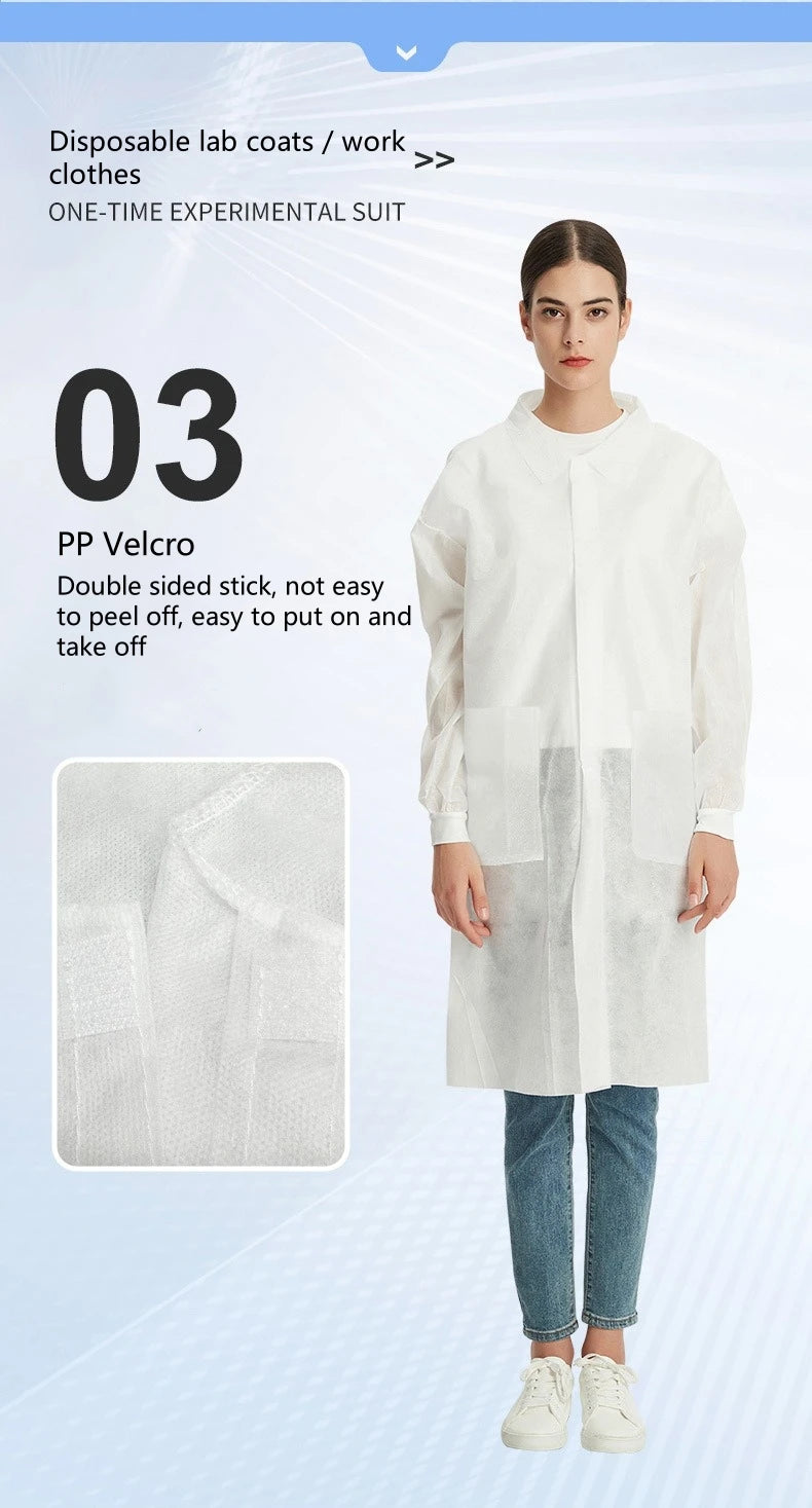 Roupas de Trabalho Protetoras Descartáveis – Pacote com 10 Unidades