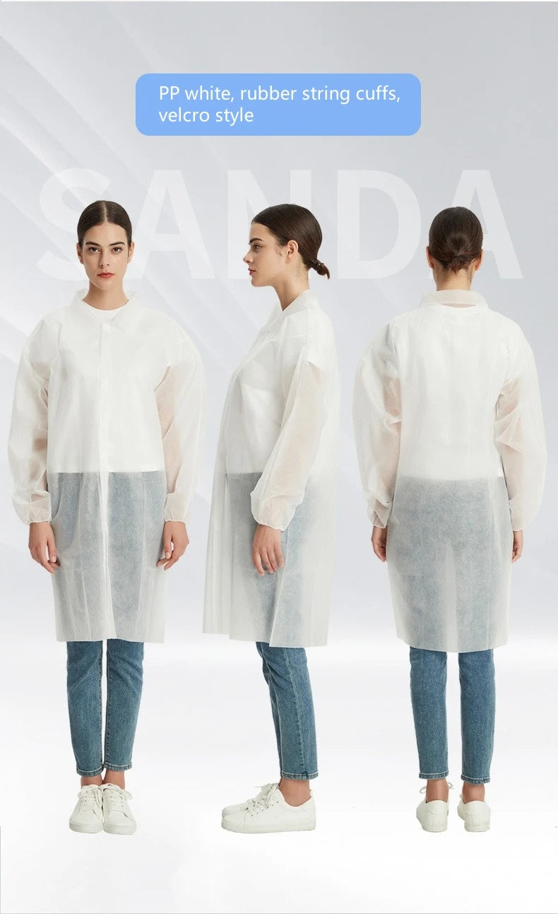 Roupas de Trabalho Protetoras Descartáveis – Pacote com 10 Unidades