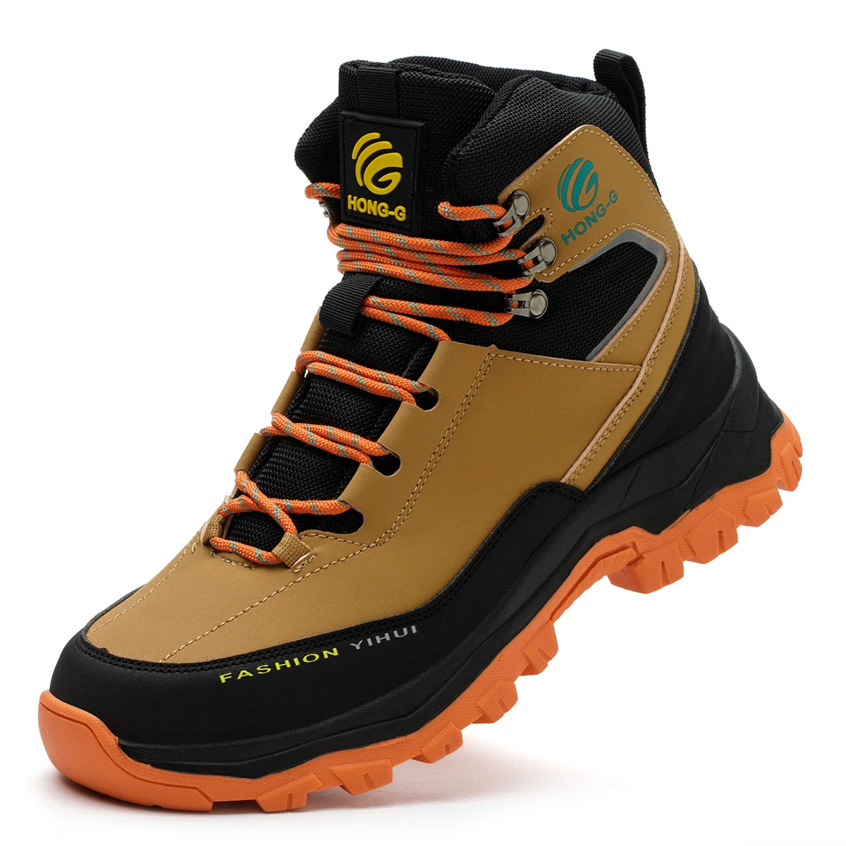 Sapatos de segurança masculinos com biqueira de aço botas impermeáveis à prova de punção anti-esmagamento tênis de trabalho ao ar livre sapatos de trabalho de construção