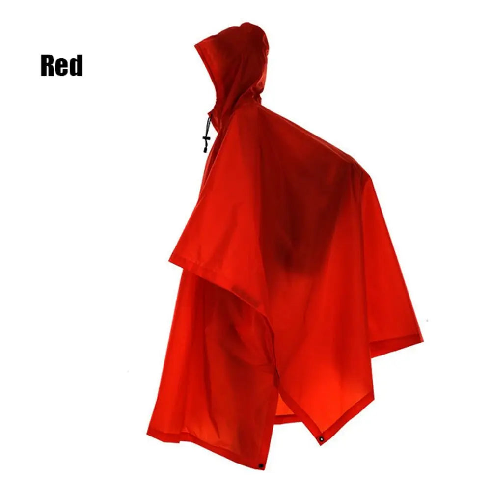 Capa de Chuva 3 em 1 com Capuz + Mochila + Tapete – Impermeável, Dobrável e Reforçada