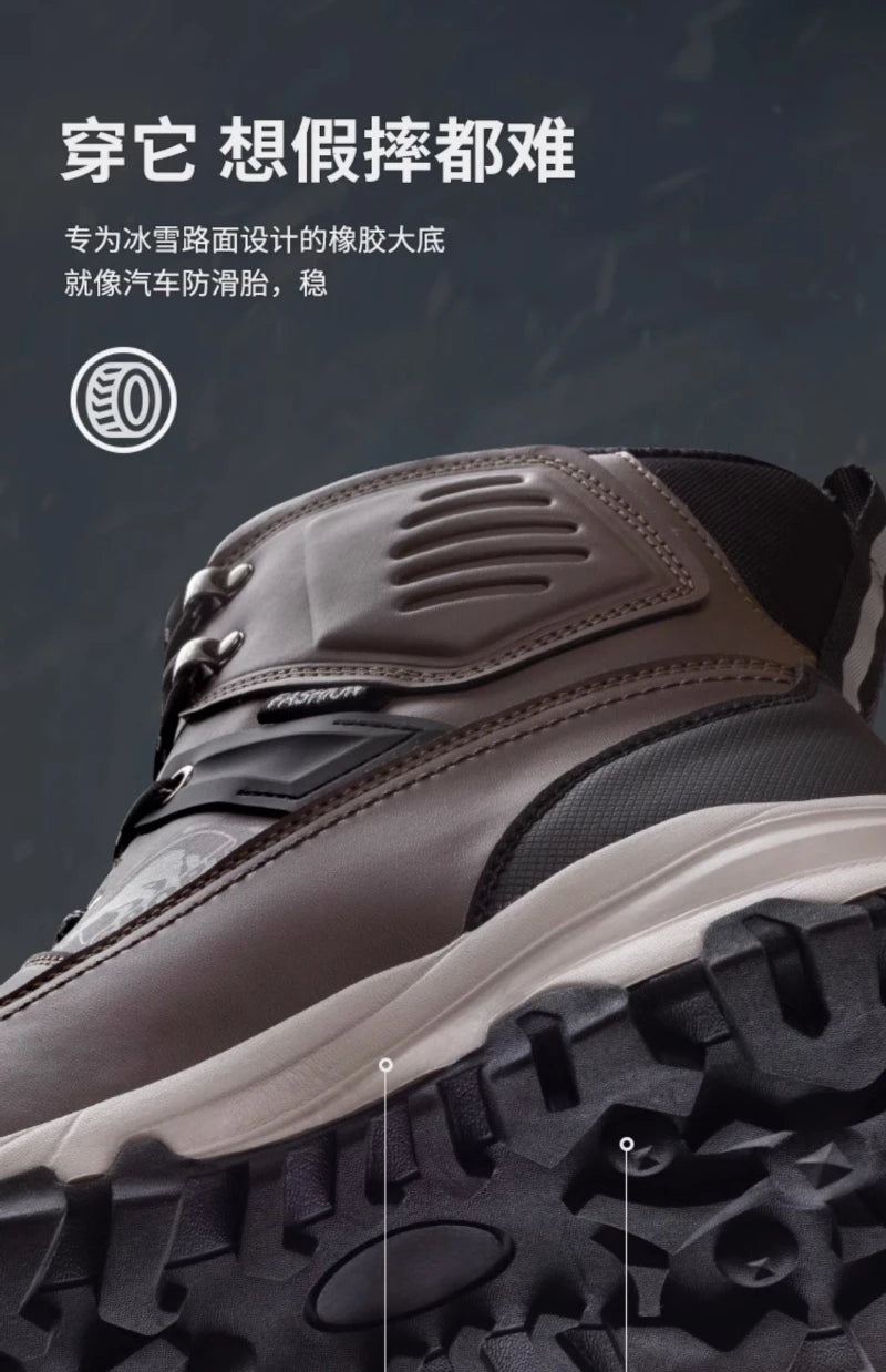 Novo inverno masculino sapatos de algodão de alta qualidade mais veludo engrossado botas de neve quentes nordeste ao ar livre botas impermeáveis e antiderrapantes