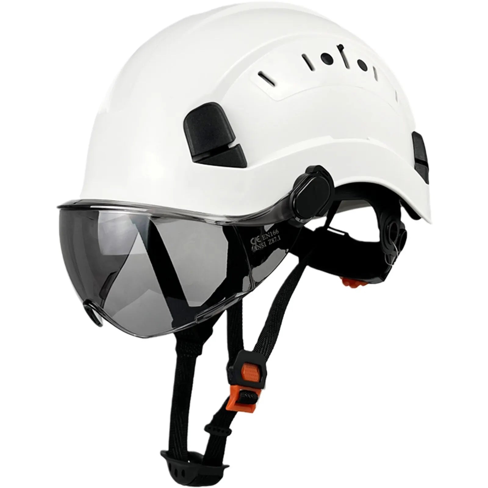 Capacete de Segurança Profissional com Viseira Integrada – Certificações CE & ANSI