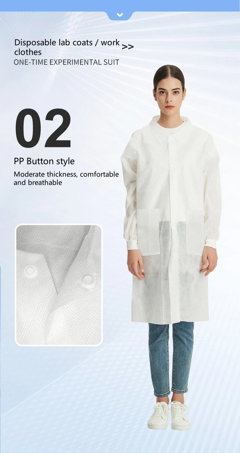 Roupas de Trabalho Protetoras Descartáveis – Pacote com 10 Unidades