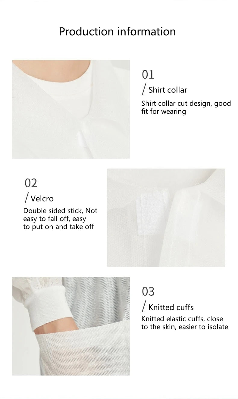 Roupas de Trabalho Protetoras Descartáveis – Pacote com 10 Unidades