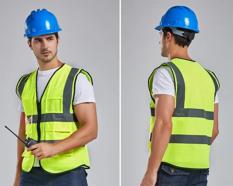 Colete de Segurança Alta Visibilidade com 5 Bolsos – Modelo QHSPE
