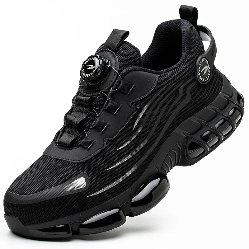 Botas de trabalho sapatos de segurança indestrutíveis homens sapatos de dedo do pé de aço à prova de punctura tênis feminino antiderrapante sapatos de trabalho masculino botas táticas