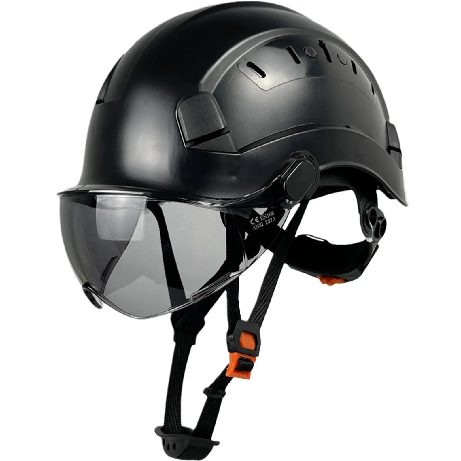 Capacete de Segurança Profissional com Viseira Integrada – Certificações CE & ANSI
