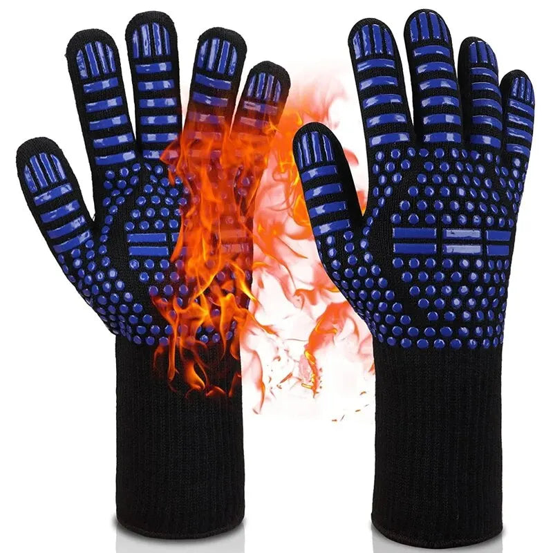 Luva Térmica de Silicone Anticorte – Proteção Máxima para Churrasco, Forno e Cozinha