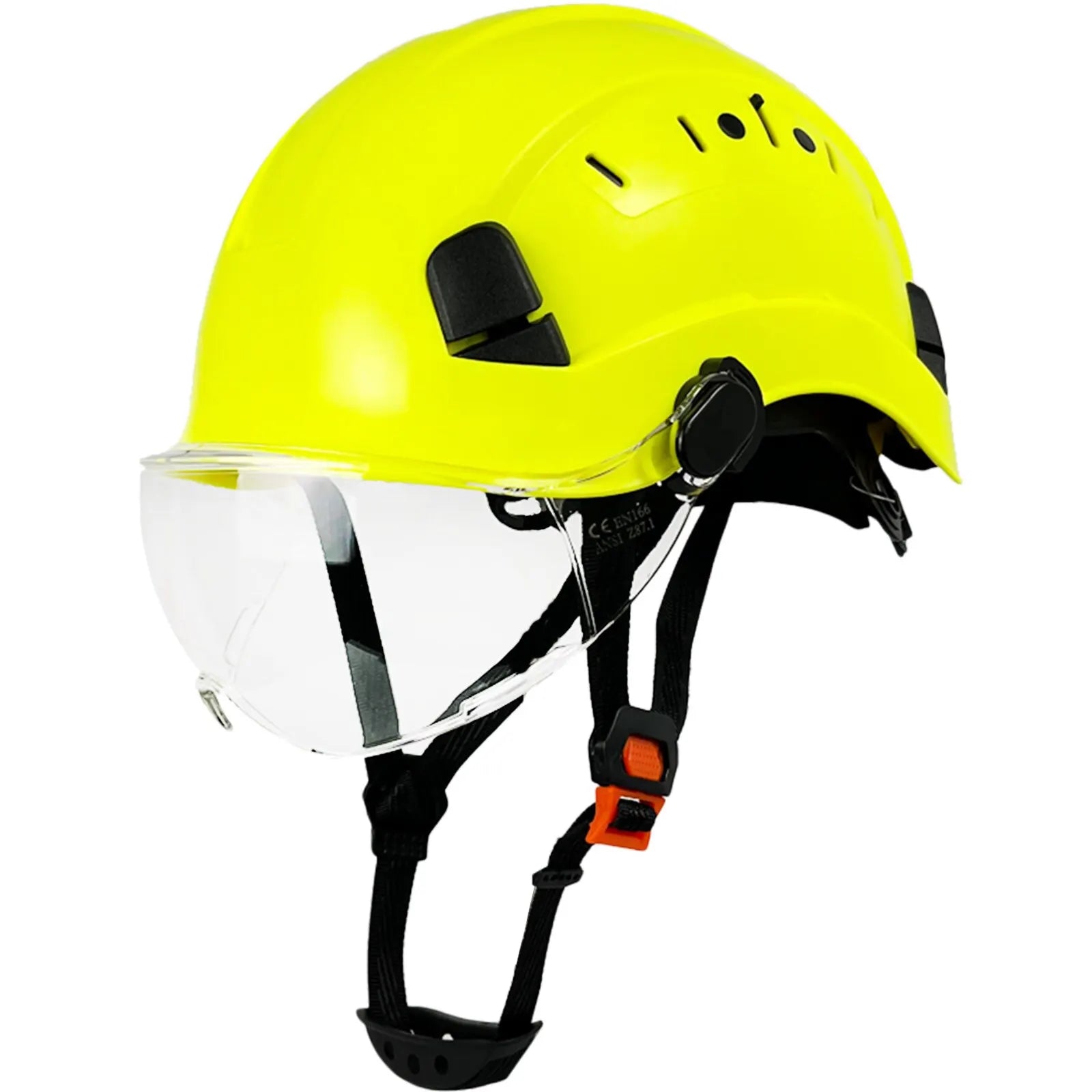 Capacete de Segurança Profissional com Viseira Integrada – Certificações CE & ANSI