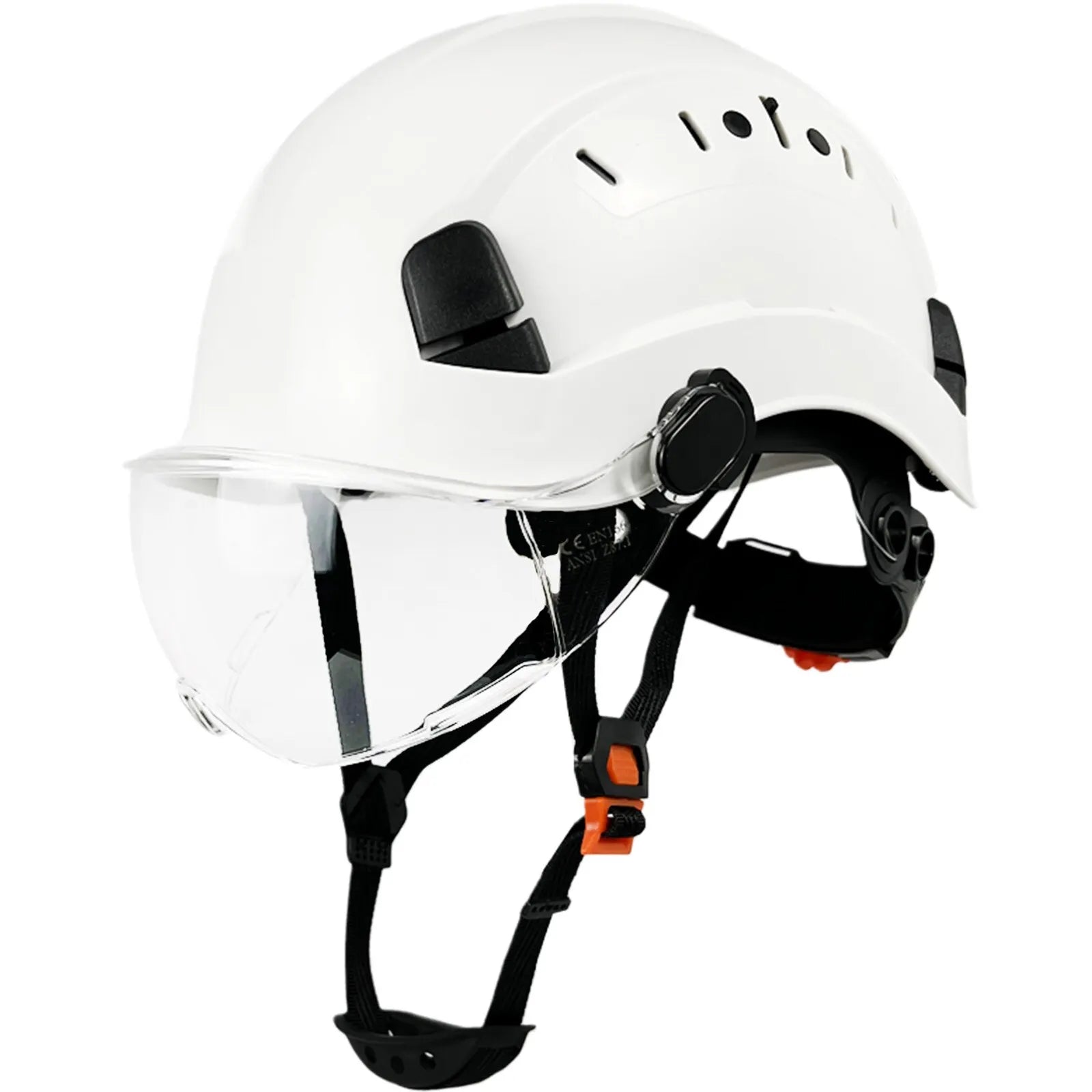 Capacete de Segurança Profissional com Viseira Integrada – Certificações CE & ANSI